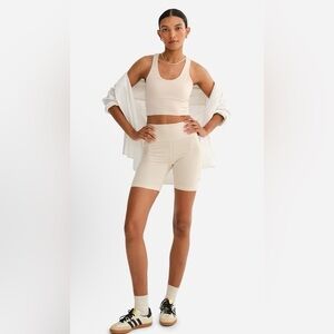 💌NWT MATE Organic Stretch Racer Tank - Color Bone